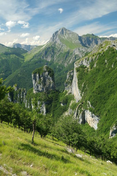 Montagne delle Alpi Apuane vicino a Molazzana