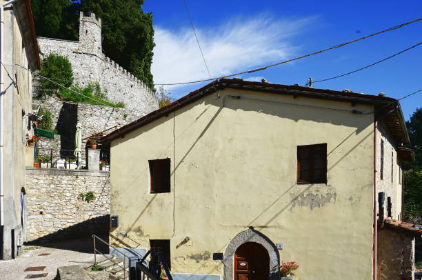 Resti del castello estense di Molazzana tra i cipressi